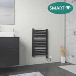 Ximax 765mm x 480mm 1024BTU Black Curved Electric Towel Radiator