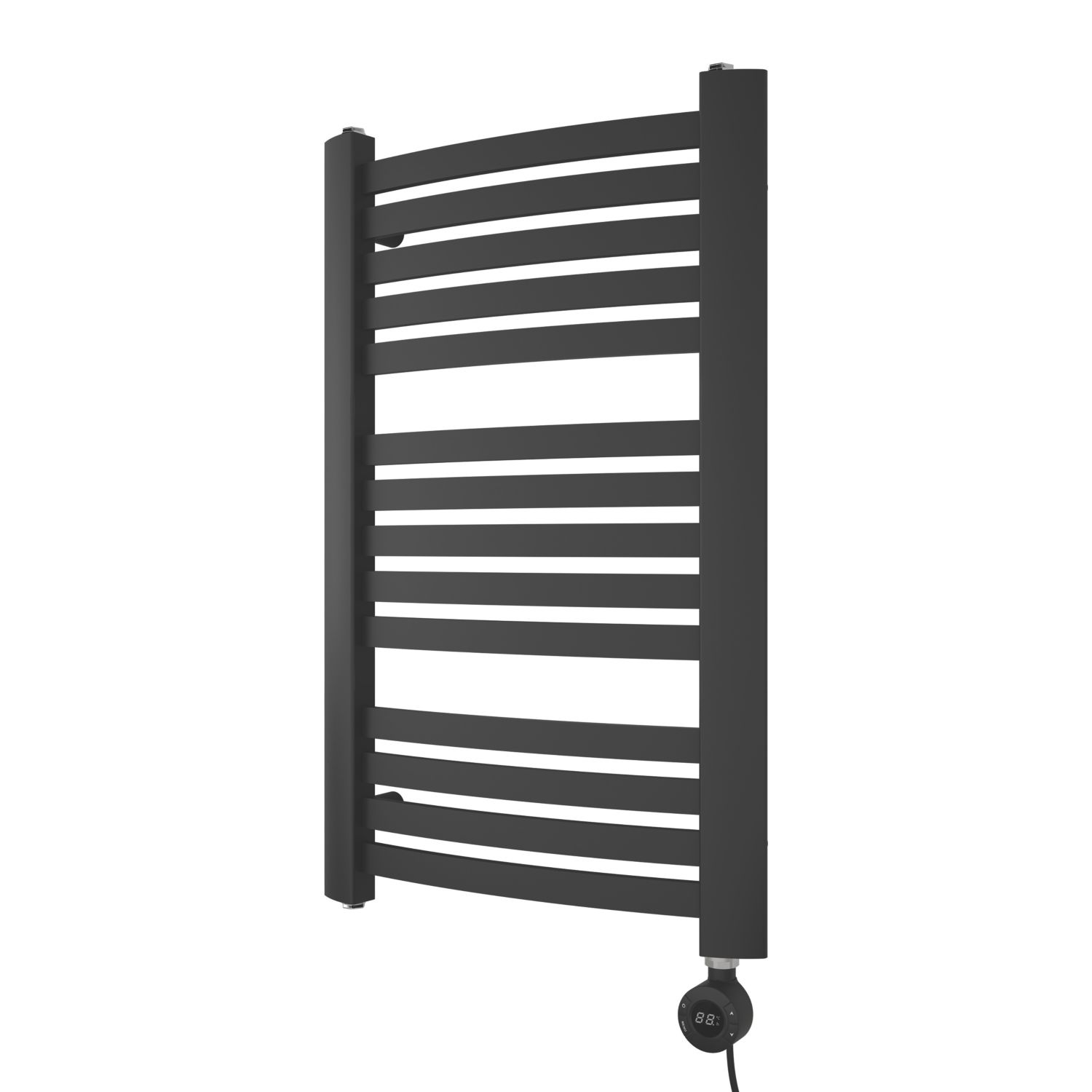 Ximax 765mm x 480mm 1024BTU Black Curved Electric Towel Radiator (497AC)