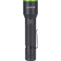 Luceco  Rechargeable LED Torch Black/Green 400lm