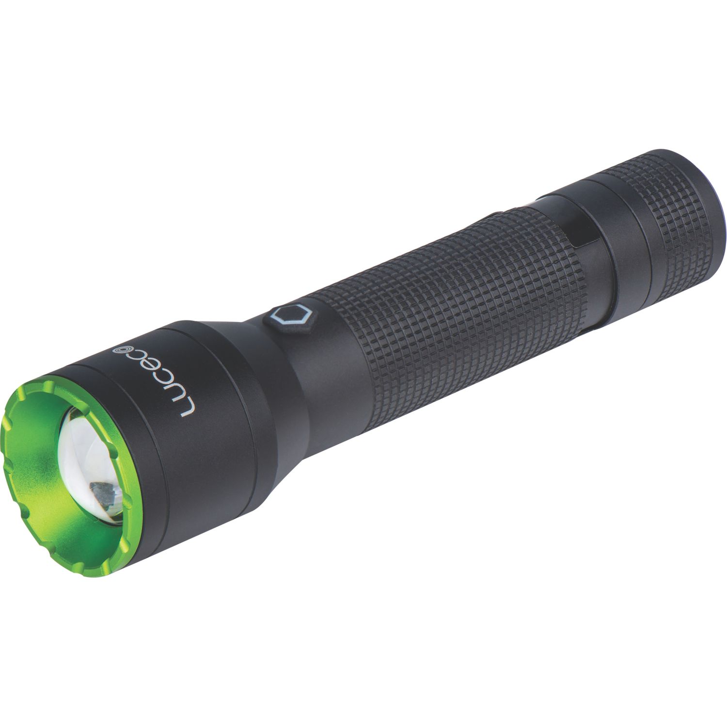 Luceco Rechargeable LED Torch Black/Green 400lm (497CL)