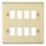 Knightsbridge  8-Module Grid Faceplate Brushed Brass