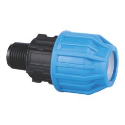 Flomasta  MDPE Male Adaptor 20mm x 1/2"