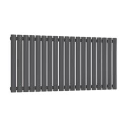 Reina Elips Single 600mm x 1140mm 2985BTU Anthracite Horizontal Designer Radiator