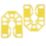 Broadfix U Shims Yellow Small 55mm x 1mm x 43mm 200 Pack