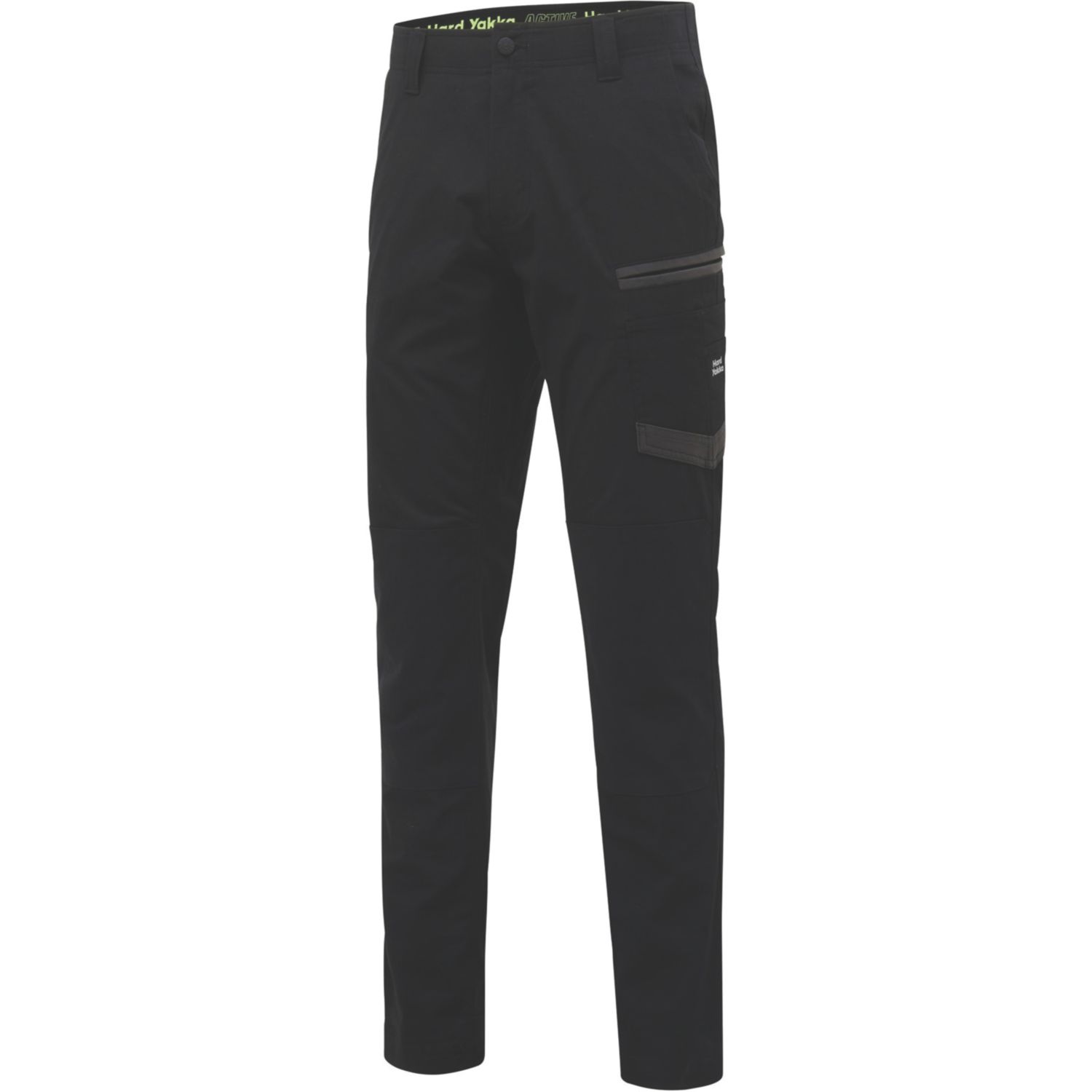 Hard Yakka Raptor Active Work Trousers Black 36" W 32" L (497RX)