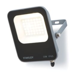 Stanley  Outdoor LED Slimline Floodlight Black 30W 3300lm