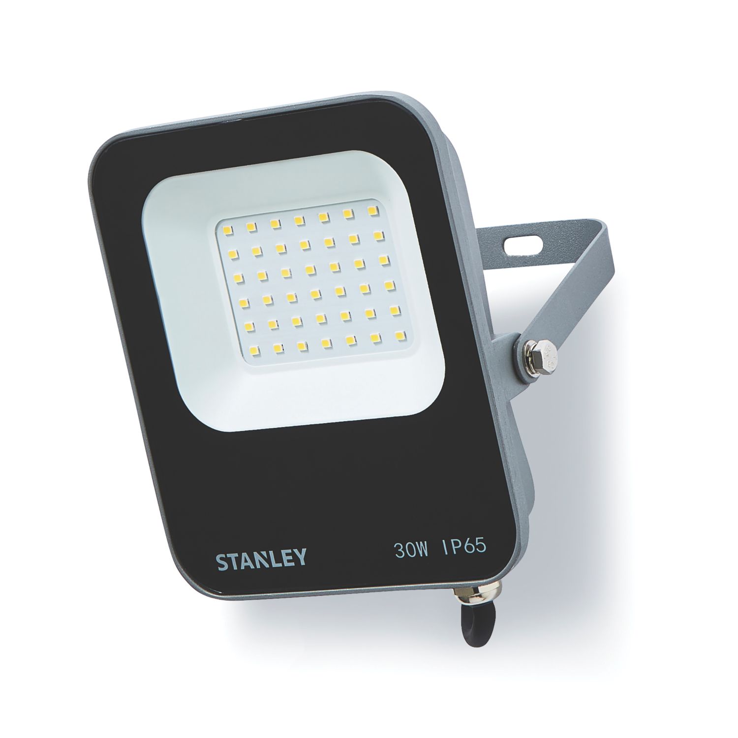 Stanley Outdoor LED Slimline Floodlight Black 30W 3300lm (497VJ)
