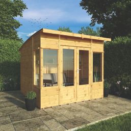 Mercia Helios 7' 6" x 7' 6" (Nominal) Pent Timber Summerhouse