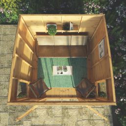 Mercia Helios 7' 6" x 7' 6" (Nominal) Pent Timber Summerhouse