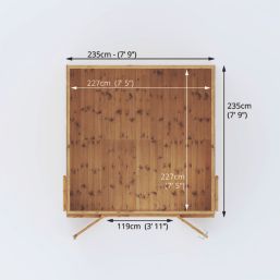 Mercia Helios 7' 6" x 7' 6" (Nominal) Pent Timber Summerhouse