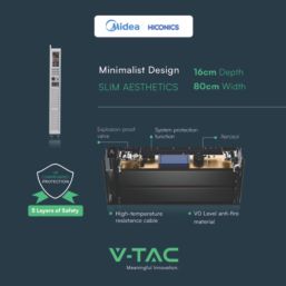 V-TAC 10kW Wall Mounted 3-Phase Hybrid Solar Inverter & Battery