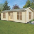 Shire Elveden 26' x 14' (Nominal) Reverse Apex Timber Log Cabin