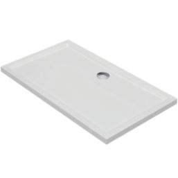 Milan Rectangular Bathroom Shower Tray & Waste White Gloss 1500mm x 900mm x 40mm