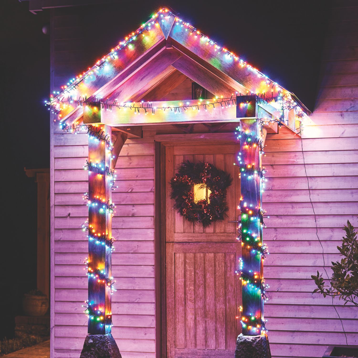 300 LED Indoor & Outdoor Multi Colour Cluster Christmas Lights (498CL)