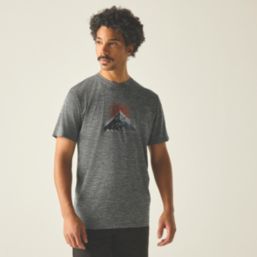 Regatta Fingal Short Sleeve T-Shirt Dark Storm Marl Medium 40.9" Chest