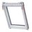 Keylite  Manual Centre-Pivot Grey & White uPVC Double-Glazed Roof Window Clear 550mm x 980mm