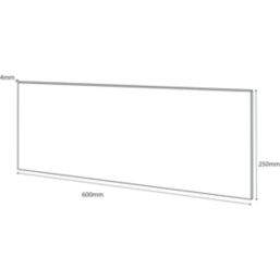 Splashwall Ravello Vanity Splashback Matt Grey 250mm x 800mm x 4mm