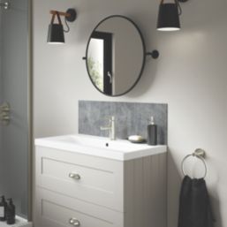 Splashwall Ravello Vanity Splashback Matt Grey 250mm x 800mm x 4mm