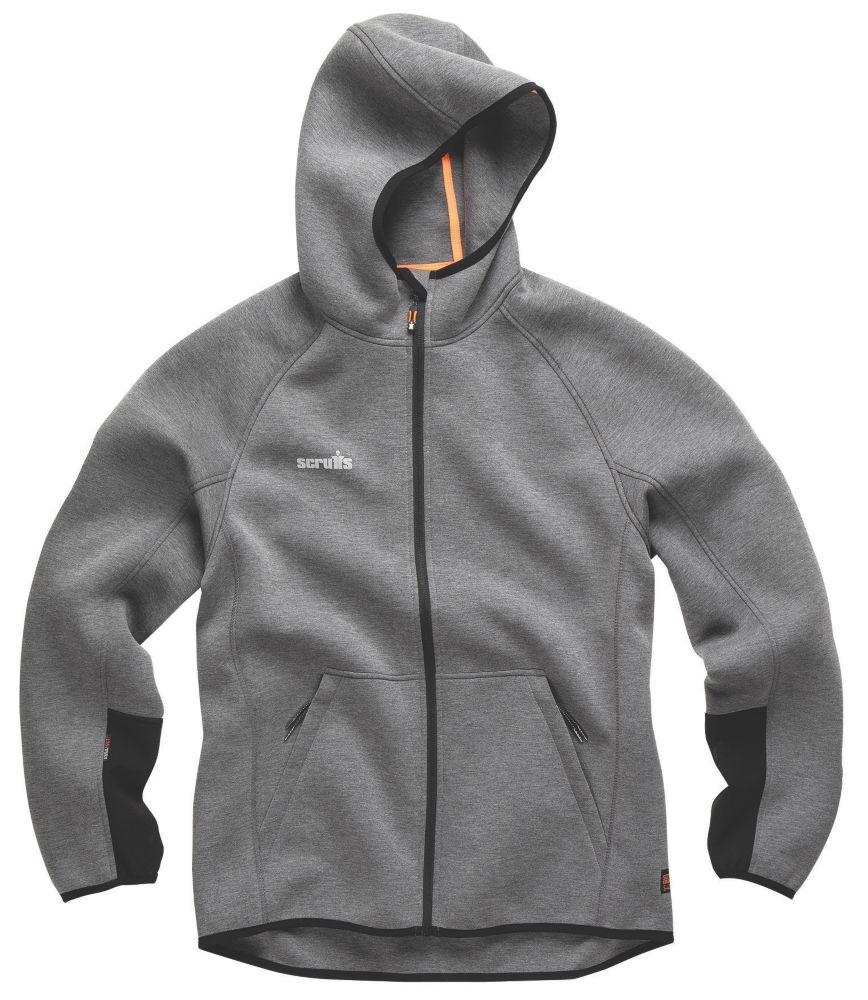 Scruffs Air-Layer Work Hoodie Grey Large 44 Chest - Screwfix