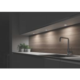 Sensio Hype TrioTone Round LED Under Cabinet Lights Steel 4W 170 - 190lm 2 Pack