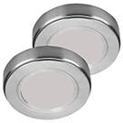 Sensio Hype TrioTone Round LED Under Cabinet Lights Steel 4W 170 - 190lm 2 Pack