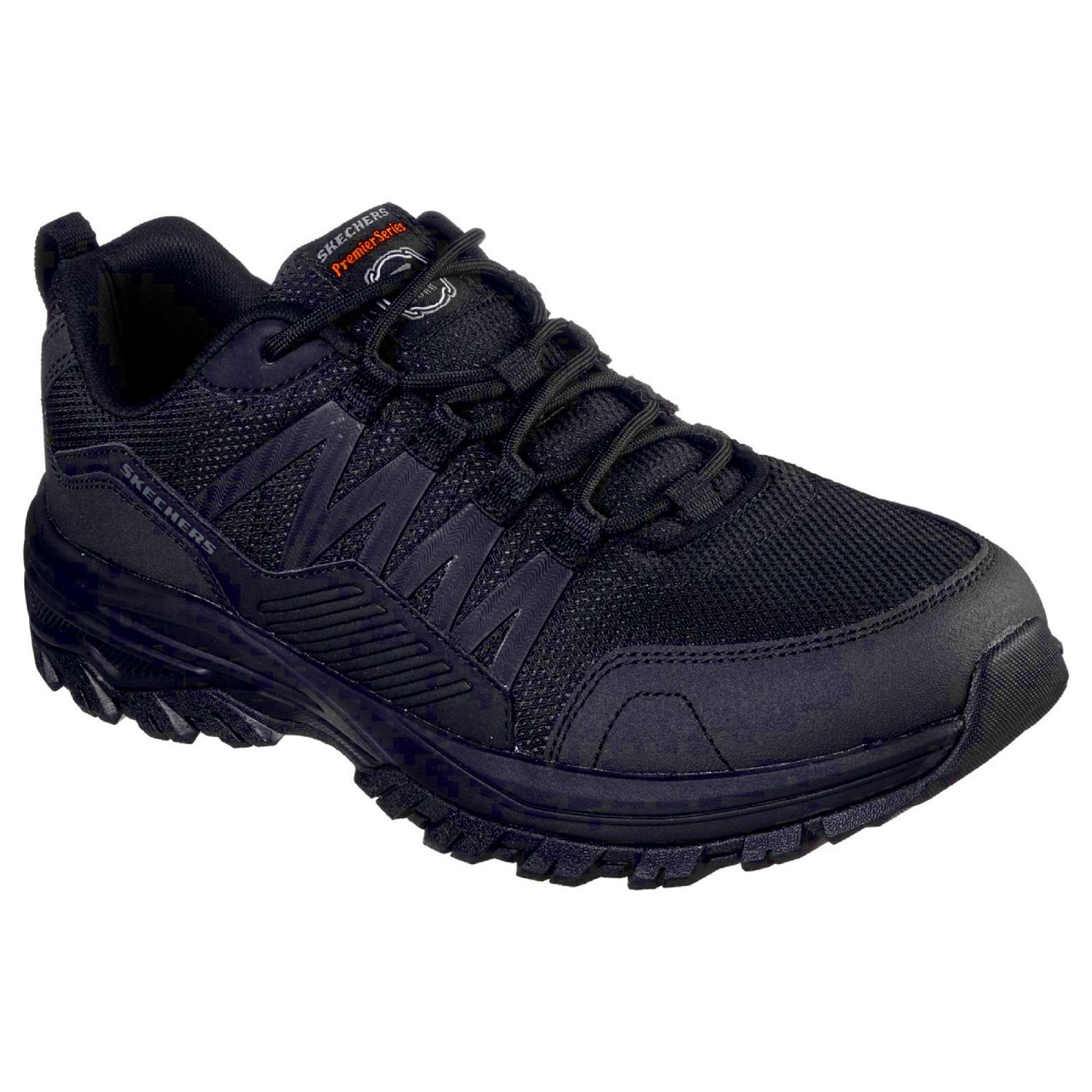 Skechers Fannter Size 9 Black Occupational Work Trainers (498PR)
