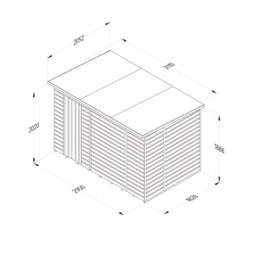 Forest Beckwood 9' 6" x 6' (Nominal) Pent Shiplap Timber Shed