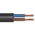 Time 2182Y Black 2-Core 0.75mm² Flexible Cable 10m Coil