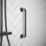 Rothley  Straight Household Steel Grab Rail Pewter 457mm