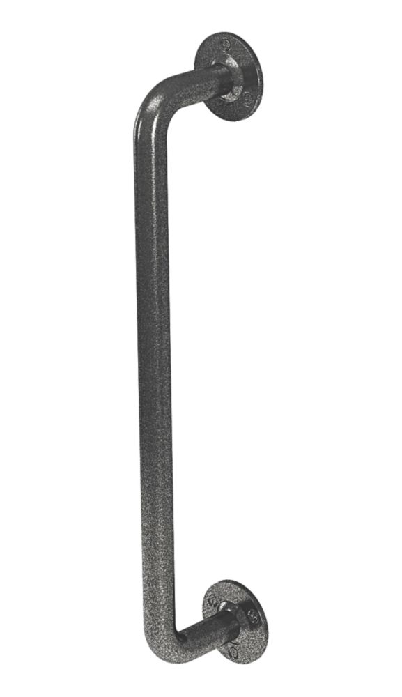 Rothley Angled Household Steel Grab Rail Pewter 457mm Screwfix
