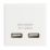 Contactum Media Modular 2.1A 10.5W 2-Outlet Type A USB Socket White