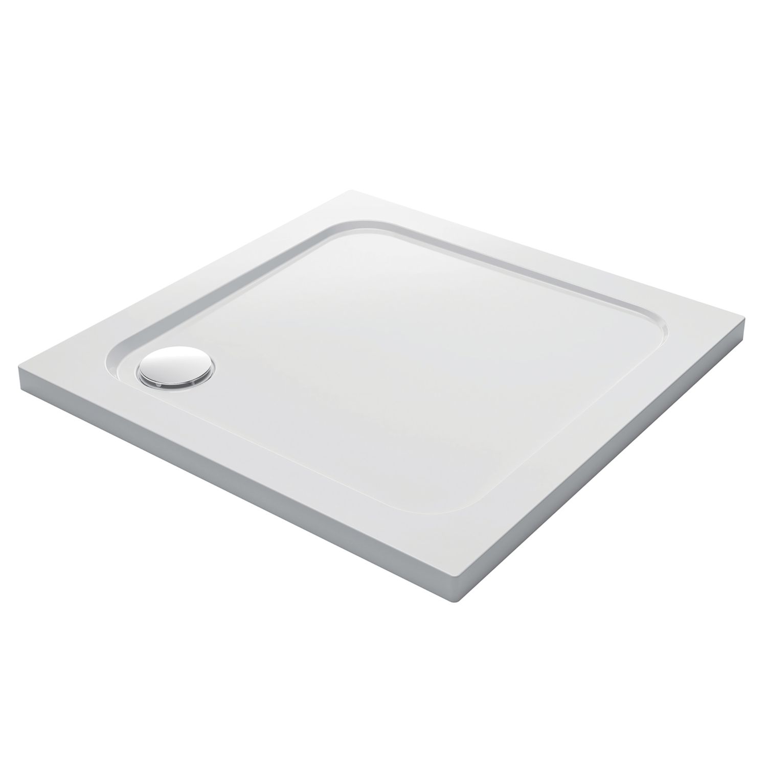 Mira Flight Low Corner Waste Square Shower Tray White 800mm x 800mm x 40mm (498RX)