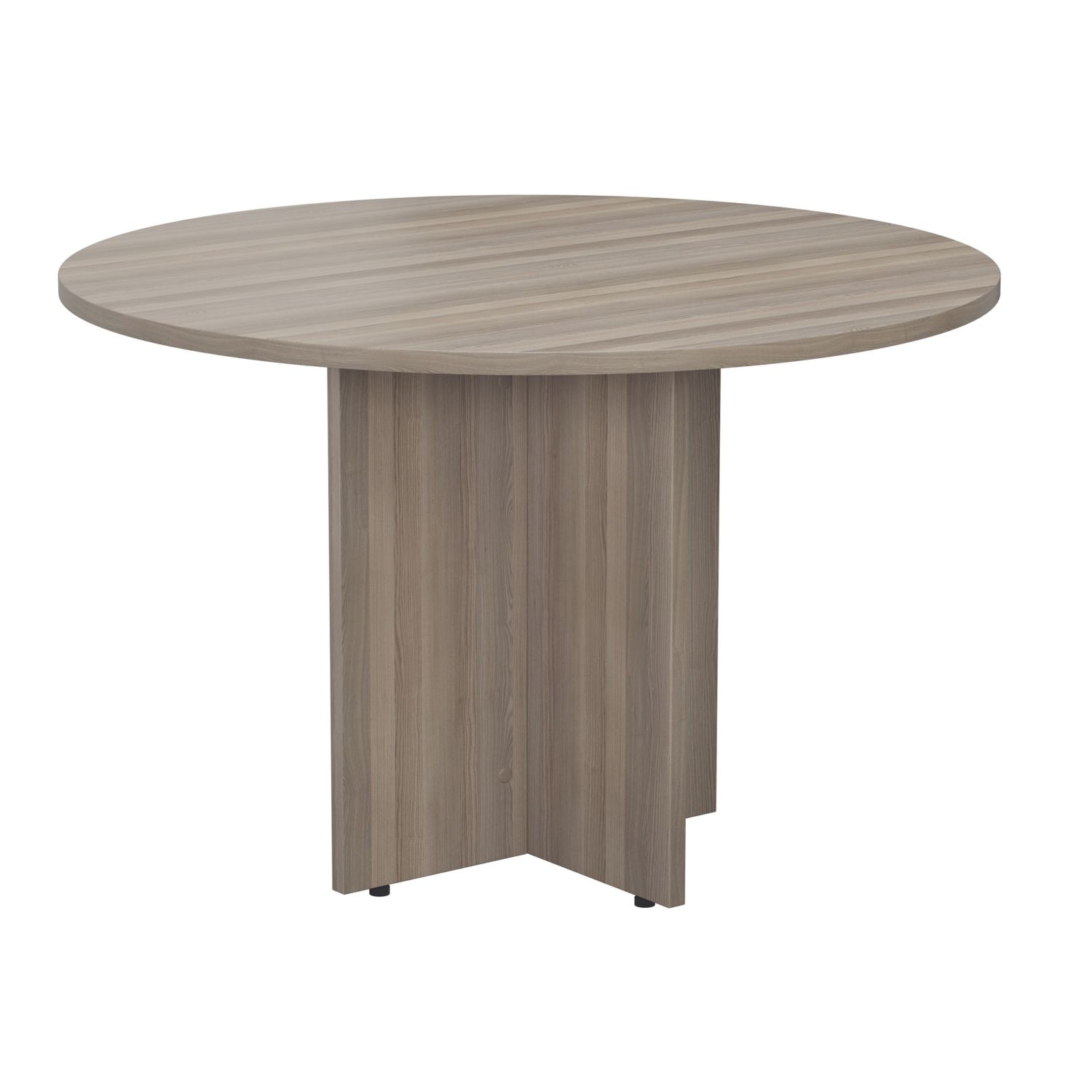 TC Group Round Meeting Table Grey Oak/Grey Oak 1100mm x 1100mm (498TT)