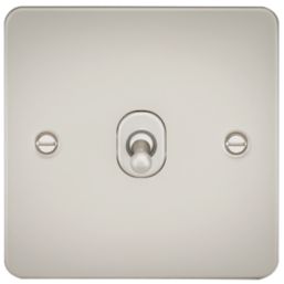 Knightsbridge FP12TOGPL 10AX 1-Gang Intermediate Switch Pearl with Colour-Matched Inserts