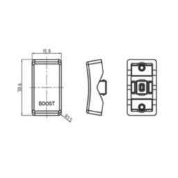Knightsbridge 'FAN BOOST' Switch Cover White