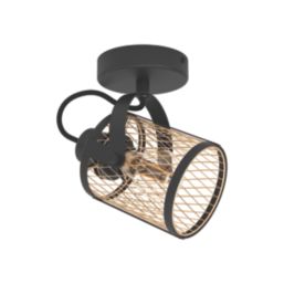 Eglo Dellow Cylindrical 1-Light Spotlight Black