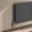 Reina Flat Double 600mm x 810mm 2821BTU Anthracite Horizontal Designer Radiator