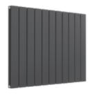 Reina Flat Double 600mm x 810mm 2821BTU Anthracite Horizontal Designer Radiator