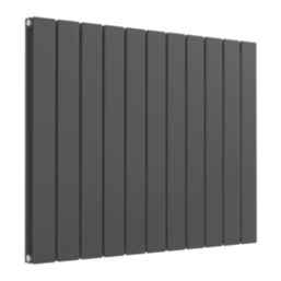 Reina Flat Double 600mm x 810mm 2821BTU Anthracite Horizontal Designer Radiator