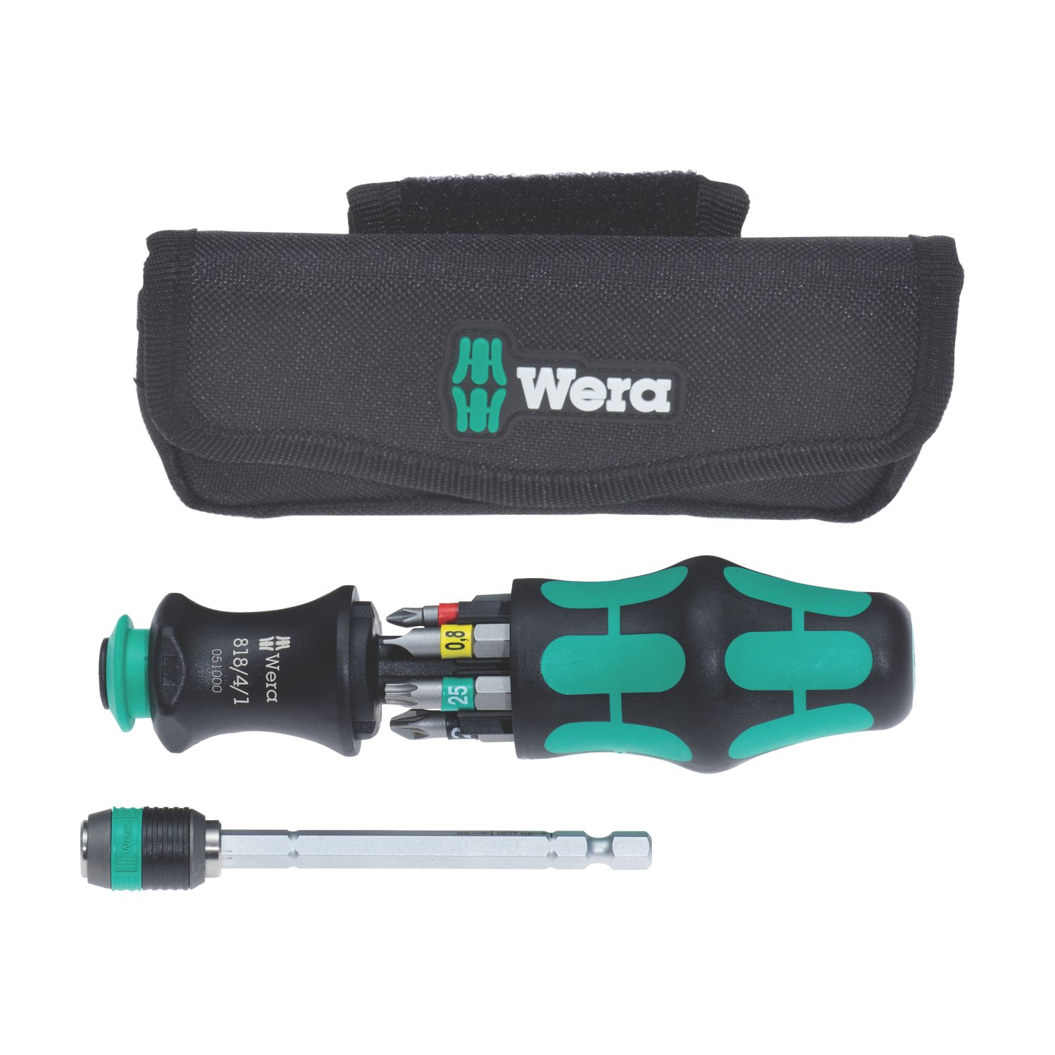 Wera Kraftform Kompakt Interchangeable Tool Finder 1 Screwdriver Bit Set 8 Pieces (499FP)