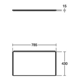 Ideal Standard Concept Freedom 80cm Bath End Panel 785mm White