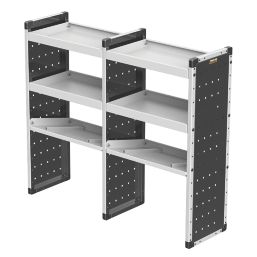 Van Guard  Universal Trade Double Van Racking Unit (4 Straight & 2 Angled Shelves) 1466mm x 381mm x 1279mm