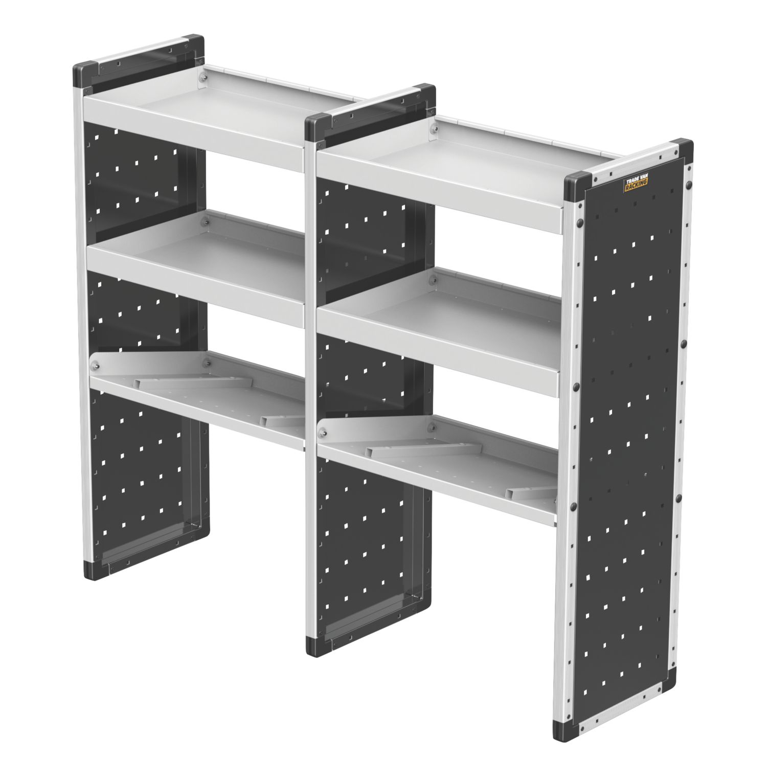 Van Guard Universal Trade Double Van Racking Unit (4 Straight & 2 Angled Shelves) 1466mm x 381mm x 1279mm (499KP)