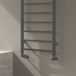 Reina 800mm x 500mm 1107BTU Anthracite Flat Designer Towel Radiator