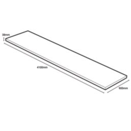 Wilsonart Omega Modern Terrazzo Dune Square Edge Matt Beige Stone Effect Laminate Breakfast Bar 4100mm x 900mm x 38mm