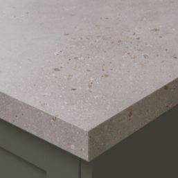 Wilsonart Omega Modern Terrazzo Dune Square Edge Matt Beige Stone Effect Laminate Breakfast Bar 4100mm x 900mm x 38mm