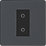 British General Evolve 1-Gang 2-Way LED Single Master Trailing Edge Touch Dimmer Switch  Grey with Black Inserts