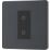 British General Evolve 1-Gang 2-Way LED Single Master Trailing Edge Touch Dimmer Switch  Grey with Black Inserts