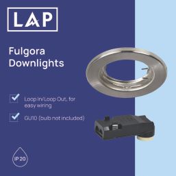 LAP Fulgora Fixed  Downlight Brushed Nickel