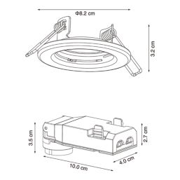 LAP Fulgora Fixed  Downlight Brushed Nickel